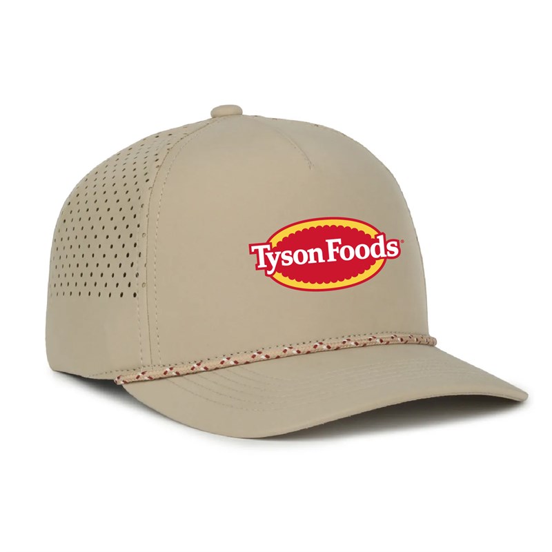 Performance High Crown Snapback Cap, Khaki